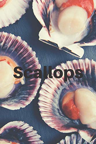 Scallops (scallops theme): lined notebook with 100 pages - journal for travel, work or school - take it anywhere (6" x 9")