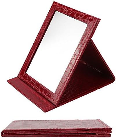 Portable Travel Vanity Mirror, Folding Tabletop Mirror with Stand for Cosmetics Personal Beauty, Makeup Mirror