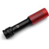 Capri Tools 1/2 in. Drive Extended Wheel Lug Nut Socket Set with Non-marring Protective Sleeve, 21 mm