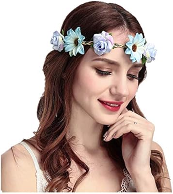 Inodoz Womens Sunflower Rose Hair Band Fresh Flower Hair