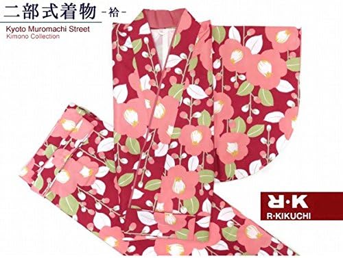 Amazon 二部式着物 秋冬 Rkブランド洗える着物 セパレート フリーサイズ エンジ系 モダン椿 Rknb46 着物 通販