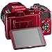 Nikon COOLPIX B500 16MP Digital Camera with 3 Inch TFT LCD Screen Nikkor Lens With 40x optical zoom wifi, Red (Renewed)