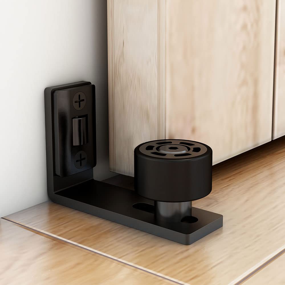 ETIASQSA Sliding Barn Door Adjustable Roller Floor Guide Wall/Door Bottom Guide