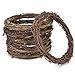 AQUEENLY Grapevine Wreath, 6 PCS Twigs Wreath DIY Vine Wreath Decorations for Front Door Wall Hanging, 7.9 Inches