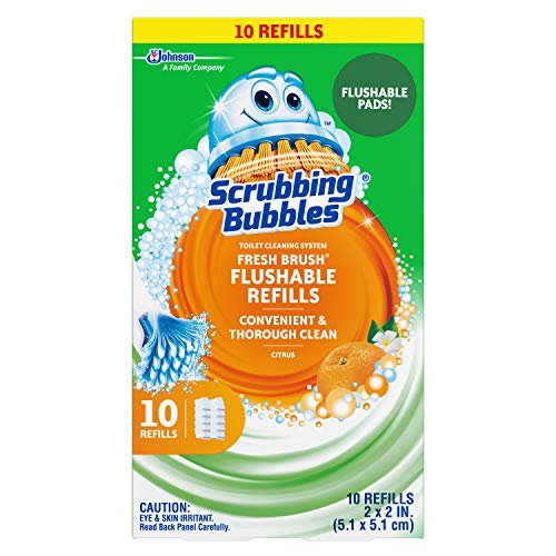 Scrubbing Bubbles Fresh Brush Flushables Refill, Citrus Action Scent, 10 ct