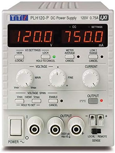 TTI PLH120-P(G) Single USB/RS232/LAN/GPIB, 0V-120V/0 A-0.75 A