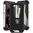 for Unihertz 8849 Tank 3 Pro Case with [360° Rotation Ring Kickstand], Anti-Scratch Soft Silicone Phone Case for Unihertz 8849 Tank 3 Pro, AQGGIIXY Shockproof Cover - Black