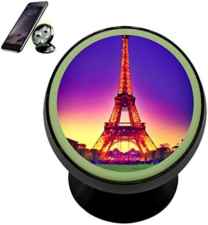 Eiffel Tower DIY Magnetic Phone Car Mount Holder for iPhone 360 Rotation Noctilucent Function,Black