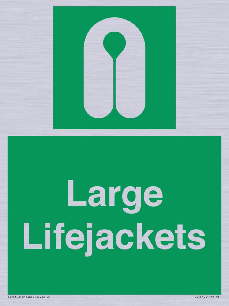 Large Lifejackets Sign - 150x200mm - A5P