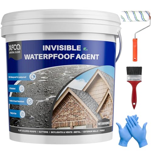Transparente Wasserdichte Beschichtung, 8KG Dichtungsmasse Wasserdicht, Flüssige Unsichtbare Dichtmasse Wasserdicht, Leck Wasserdichter, für Dach, Wan