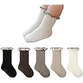 Ashmyova Baby Girls Vintage Ankel Lace Socks Toddler Ruffles Casual Dress Socks 6 Pack