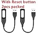 Willcan With reset function 2pcs charging cable for fitbit flex, 6.5 inches length, black color Compatible For Fitbit Flex Band Wireless Activity Bracelet Charger Cable replacement brand