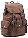 Aidonger Unisex Vintage Canvas and Leather Casual Backpack (Coffee)