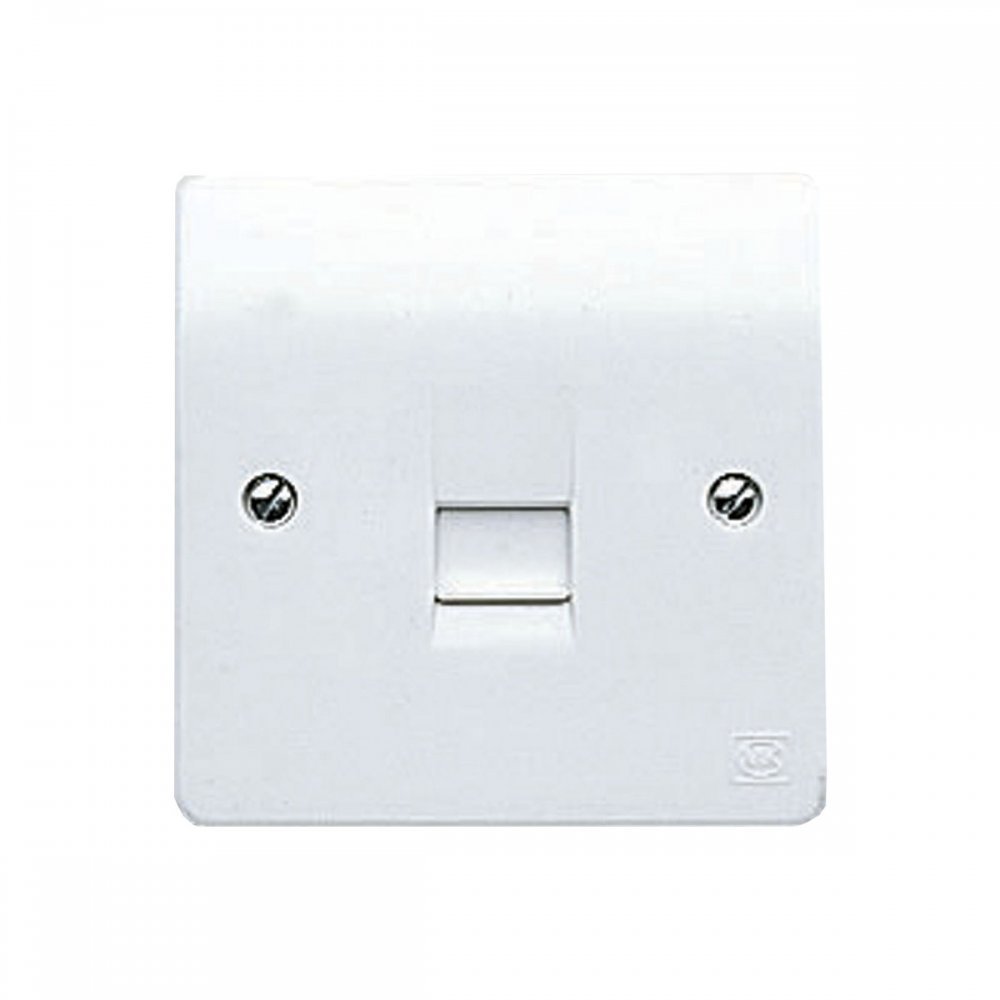 MK Logic Plus K427WHI 1-Gang Secondary Telephone Socket, Standard White