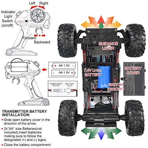 image for NQD Remote Control Truck, RC Car 1: 12 Scale RC Truck 2.4Ghz Radio Rem