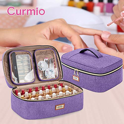 CURMIO Nail Polish Carrying Case Holds 40 Bottles (15ml/0.5 fl.oz