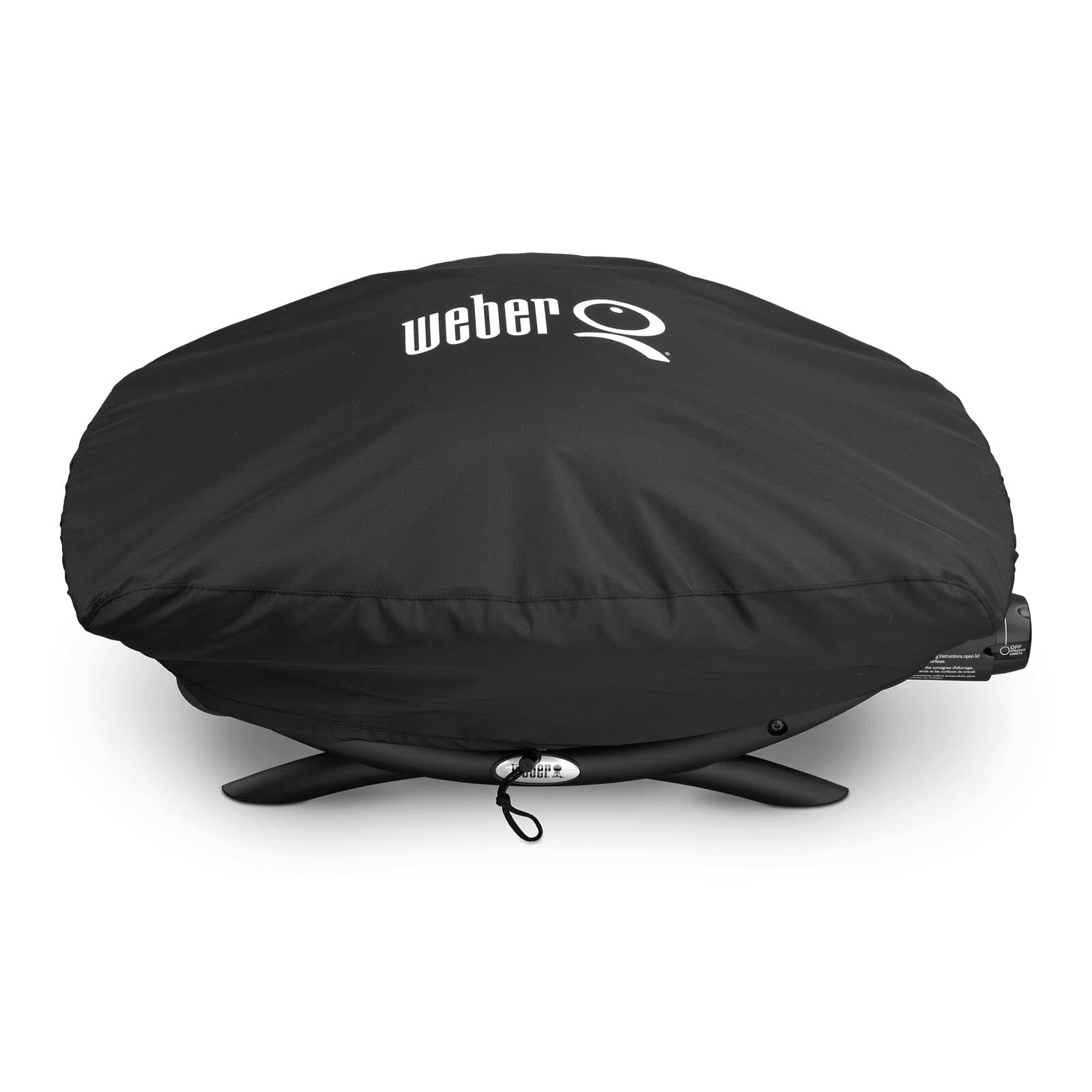 Weber Q 2000 Series Heavy Duty Waterproof Bonnet Grill Cover Black