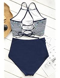 CUPSHE Riddle Story conjunto de bikini de cintura alta para dama