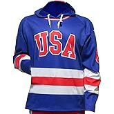 USA Hockey Miracle on Ice 1980 Jersey Adult Hoody - Royal Blue | Performance, Quick Dry, Moisture Wicking Fabric | Officially Licensed Small