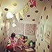 Yanqiao Gold Wall Decal Dots Easy Peel & Stick and Safe on Walls Paint Removable Vinyl Polka Dot Decor Round Circle Art Glitter Sayings Sticker Large Paper Sheet Set for Nursery Room