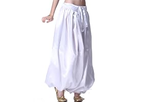 MUNAFIE Belly Dance Pants Carnival Satin Latern Pants Tribal Harem Pants