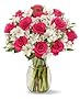 Benchmark Bouquets Signature Roses and Alstroemeria, With Vase
