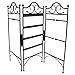 Mango Steam 3-Panel Organizer for Hanging Earrings, Bracelets, & Necklaces, Black