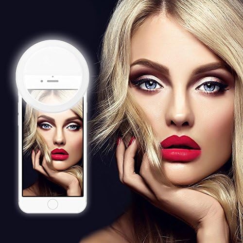 Selfie Ring Light, Timack Clip on Selfie LED Camera Light for iPhone Samsung Galaxy Sony Photography Phones, 36 LED Circle Fill-in Lighting for Girl Makeup