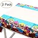 Yonune Mavvel ANJIA Baby Shark Table Cover Party Supplies Decorations - Kids Baby Shark Birthday Party Tablecloth Set of 2 ?