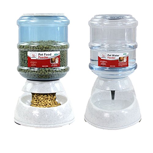 Luckygirls Pet Puppy Automatic Pet Drinking And Feeder Fountain