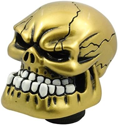 Dymix Gold Carved Skull Car Gear Stick Shift Knob