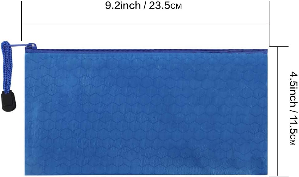 EOOUT 24pcs Zipper Pencil Pouch, Waterproof Zipper File Bag Pen Case, for Office Supplies, Travel Accessories and Cosmetics, 12 Colors : Office Products