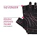 Weightlifting Gloves Pair by GYM GYM, For Women, Half-Finger Design, Quality Material, Comfortable, Secure No-Slip Grip, Sweat-Resistant, Easy Wear, Washable, Essential Workout Accessory (Pink,Medium)