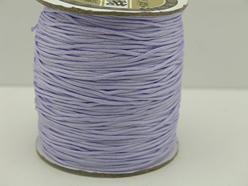 KONMAY 1 Roll 175yd Braided 1.5mm Nylon Shamballa Macram/beading Cord Lift Shade Cord (Lavender 672)