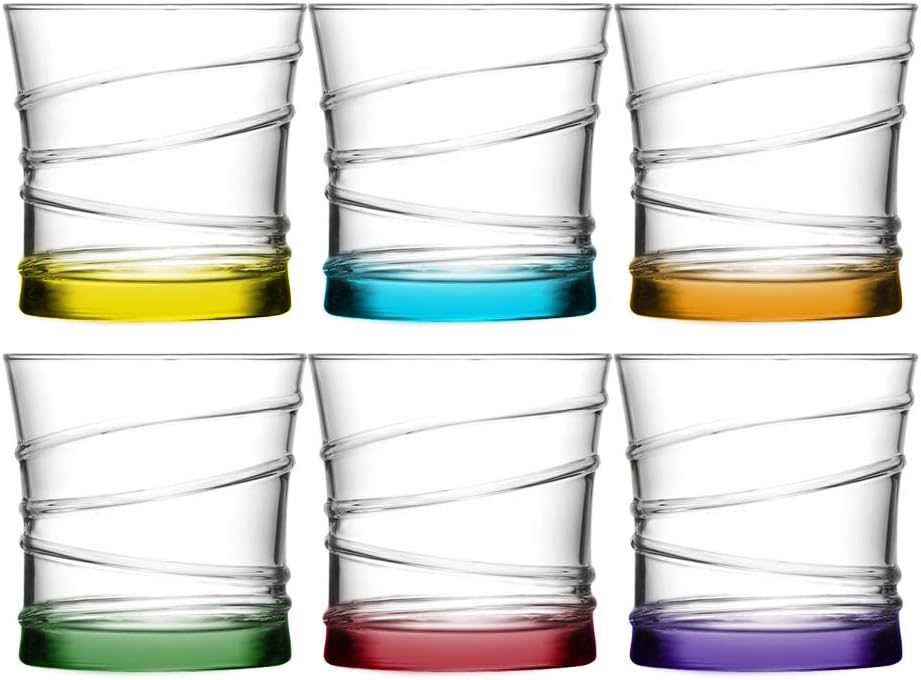 Lav Set of 6 Drinking Glasses Water Glasses 320 ml Glass Juice Glasses