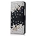 (2016 Version) For Samsung Galaxy J7 J710 Bling Wallet Case,Vandot PU Leather Flip Stand Magnetic Closure Glitter Diamond Shinning Practical Protective Cover Camellia Flower +Anti Dust Plug+Stylus Pen