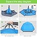 Victostar Instant Pop Up Family Camping Tent,Double Layer Waterproof 3 Season for Picnic Fishing Hiking Traveling (Blue, 4-Person)