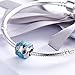 Silver Bead Charms 925 Sterling Silver Blue Earth Travel Beads for Charm Bracelets WOSTU Charm Jewelry