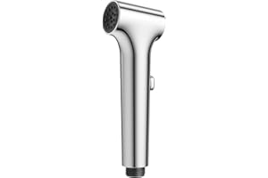 Toilet Bidet Sprayer Head – Hurran Chrome Finish Handheld Bidet – Easy Install for Toilet & Bathroom Cleaning – Muslim Shower, Cloth Diaper Sprayer, Jet Spray – G1/2 Coupling