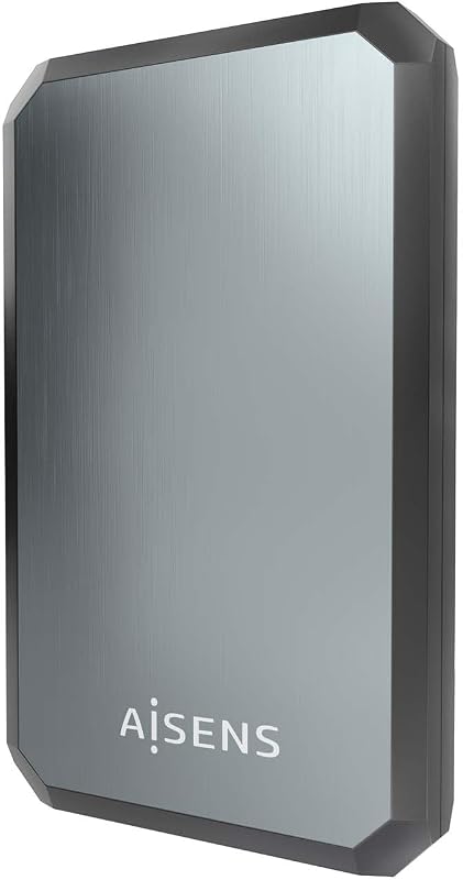 Carcasa Externa para HDD/SSD SATA de 2,5", USB 3.0 hasta 5 Gbps, UASP, sin Herramientas, Negro y Gris - ASE-2529B