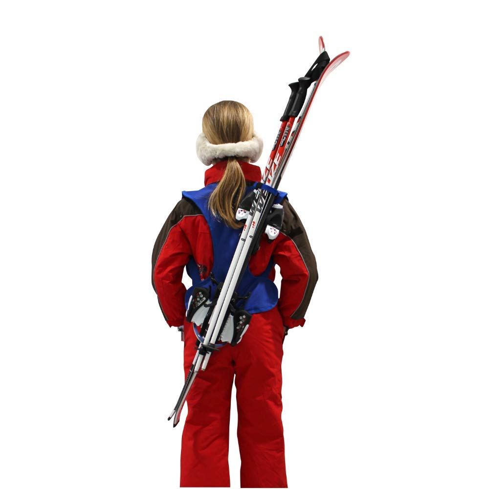 Wantalis Skiback Children's Ski- and Pole-Holder Blue blue Size:Jusqu'ร enfant 1,30 m