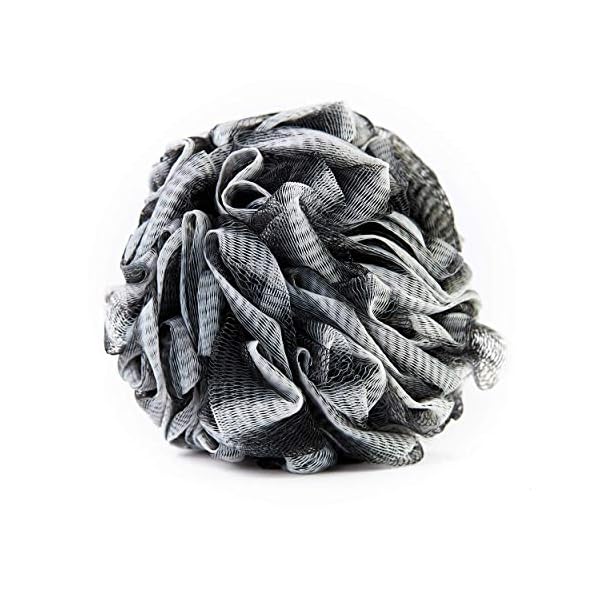 TranquilBeauty-Bath-Loofah-Shower-Scrunchie-Set-of-4-Black-Mesh-Shower-Puffs-Exfoliating-Charcoal-Shower-Scrub-Shower-Pouf-For-Body-Back-Luxury-Shower-Sponge-Body-Puff-Bathing-Accessory TranquilBeauty Shower Sponge/Shower Puff - Set of 4 Sponges Bath - Gently exfoliate your body with our bath sponge for…