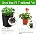 NELOVE 3 Packs 7 Gallon Potato Grow Bags, Heavy Duty Non-Woven Aeration Fabric Pots with Flap and Handles w/ 3 Plant Labelsthumb 1
