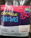 6mm Black Chenille Stems or Pipe Cleaners - 350pcs