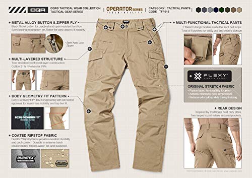 TRGPSG Men's Tactical Pants Military Combat Outdoor Work Trousers With Multi Pocket
