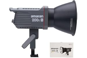 APUTURE amaran 200x S 200W Bi-Color LED Video Light,Bluetooth App Control Studio Light,DC/AC Power Supply Bowens Mount Silent Fan Photography Lighting(amaran200xs)