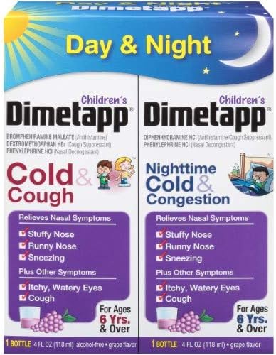 Children's Dimetapp Nighttime Cold & Cough Congestion (Pack of 4)