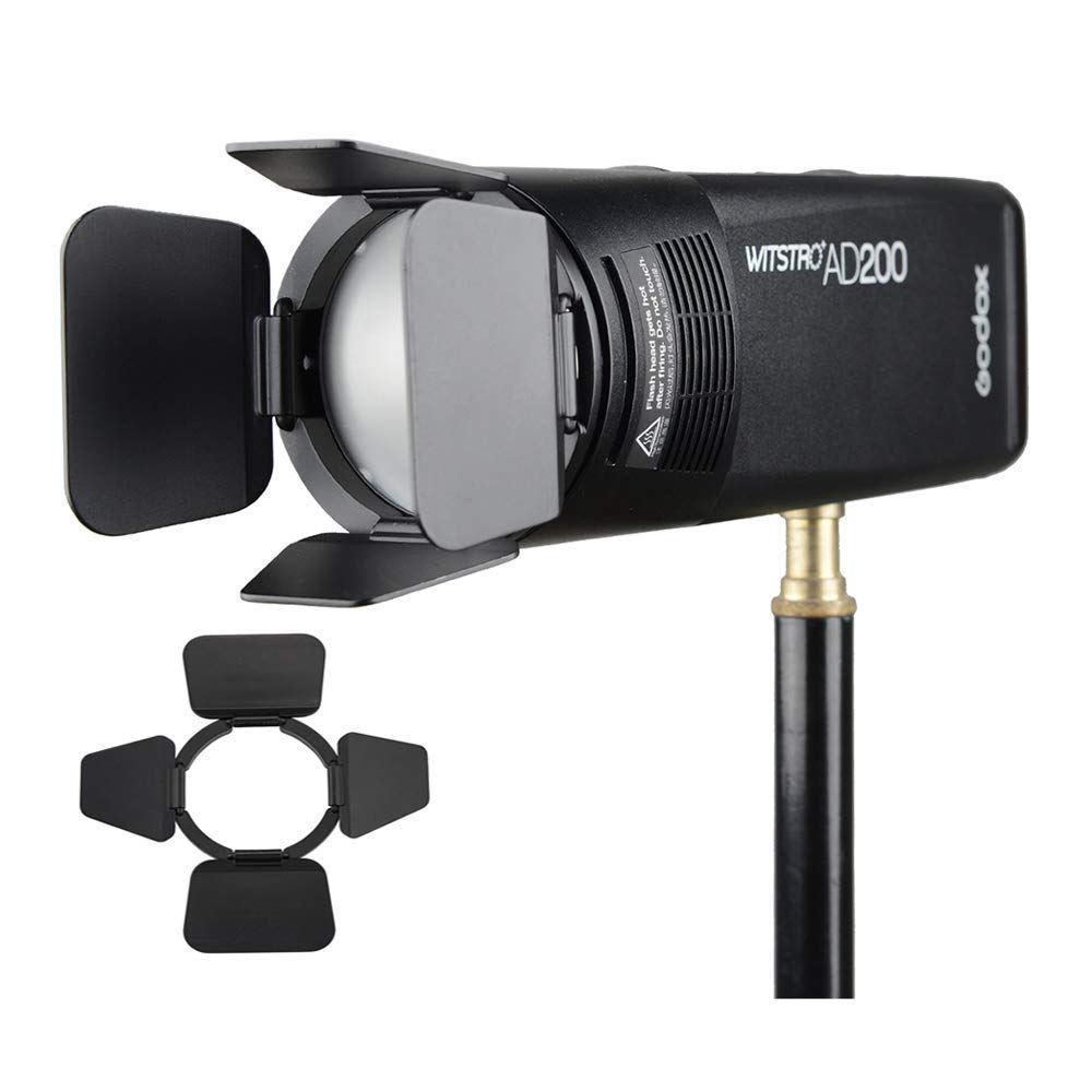 Godox H200R 200Ws Ring Flash Head with Godox AK-R1 Speedlite Light Accessories Kit for Godox AD200,AD200Pro Pocket Flash Strobe
