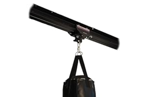 Firstlaw Fitness I-Beam Rolling Mount for Punching Bag & 8 Feet Rail Combo - Black Rolling Mount - Made in The USA