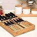 Utoplike In-Drawer Bamboo knife block Drawer Knife Organizer and Holder,Store up to 12 knives and 1 Sharpening Steel (Not Included)